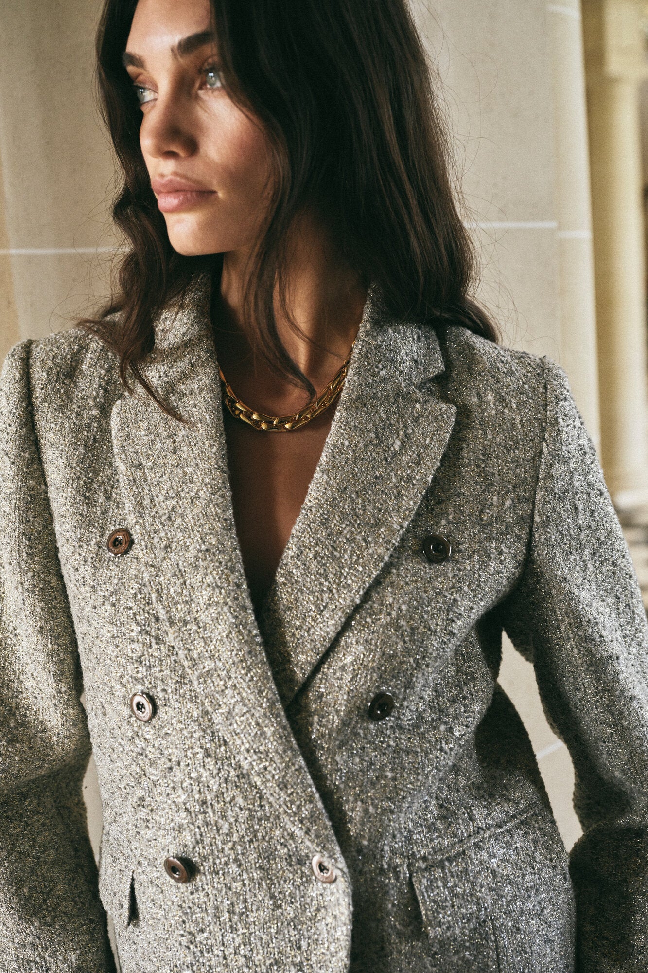 Belize Bessi blazer – Mourning Dove